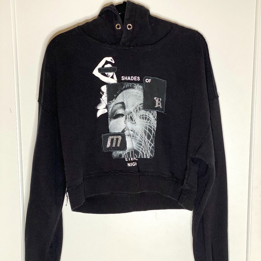 KITH X MISBHV Eternal Nights Cropped Black Hoodie